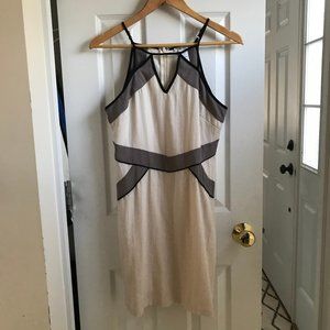 Esley Career Dress Spaghetti Strap V Peep Neckline